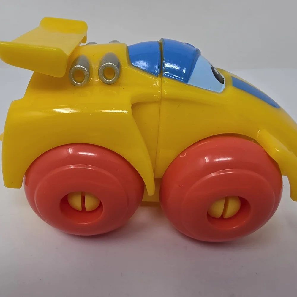 Mega Block Yellow Race Car 3 Pieces Block Toy